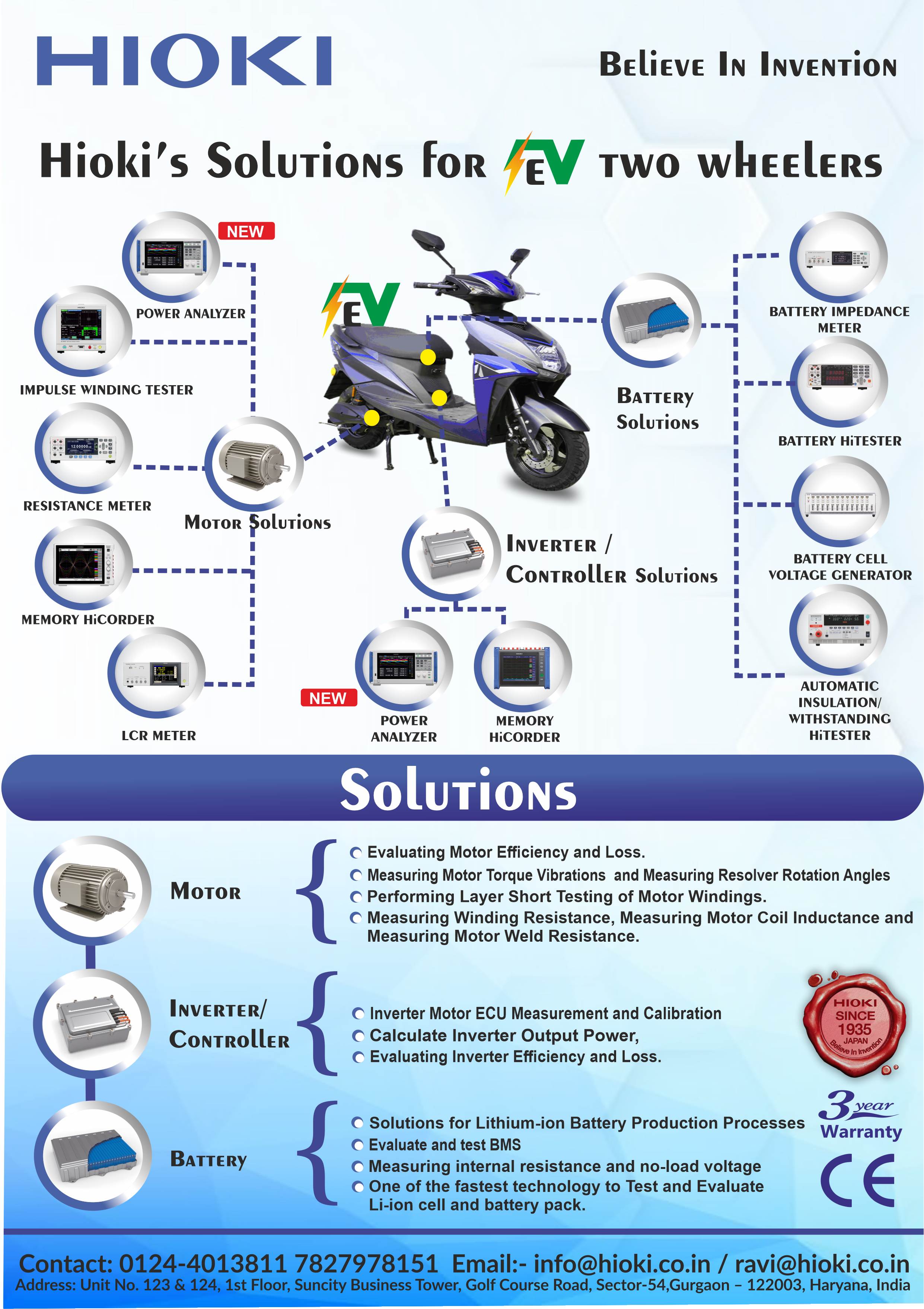 Hioki Solutions for ev two-wheelers.