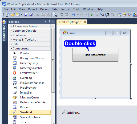 Visual Basic 2010 Code Enter the sample program into the code editor.