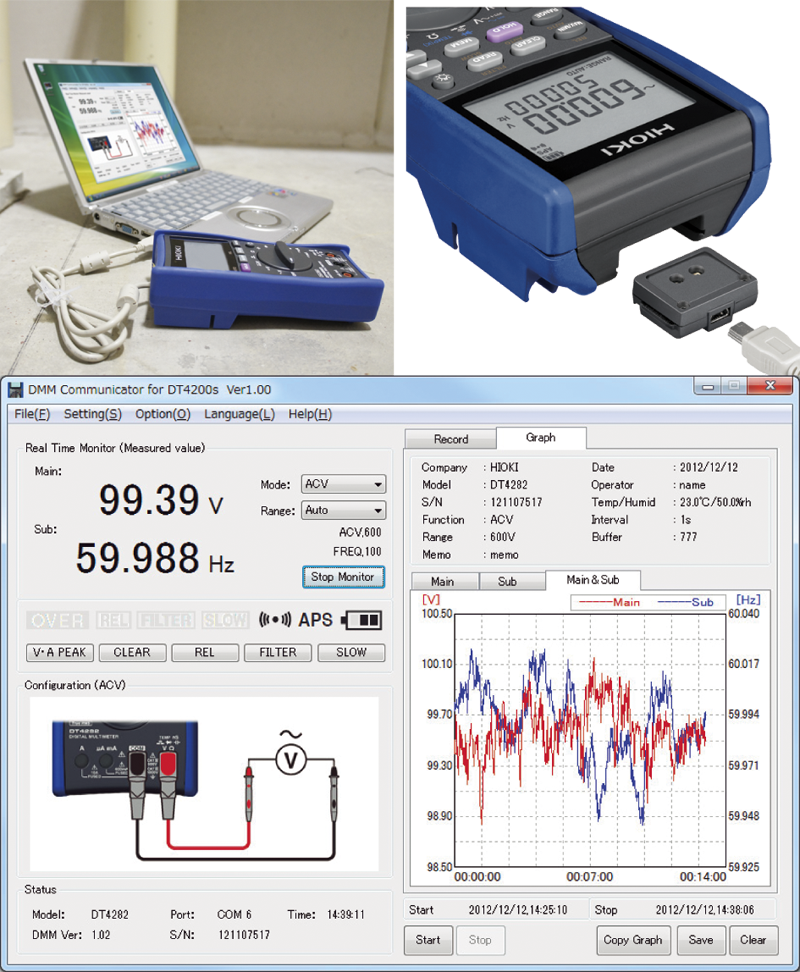 Measurement data can be downloaded