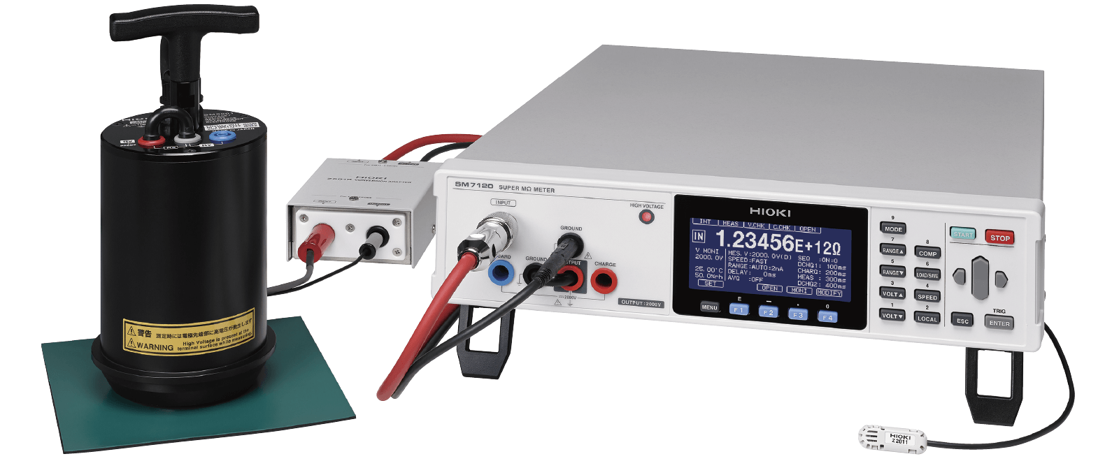 Example of equipment for measuring high-resistance materials