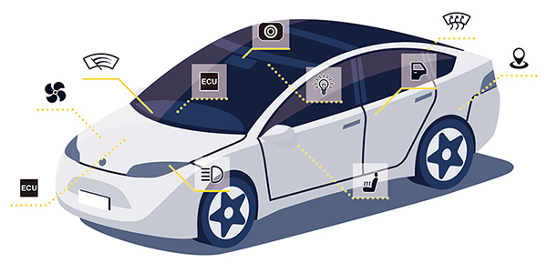 Image showing electrical components in a car